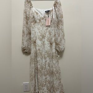 MISSGUIDED Floral Print Skater Dress